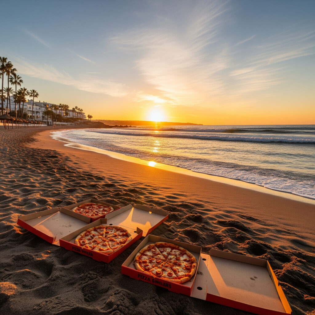 Pizza on the beach with Animafest