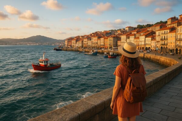 Student looking at the beauty of sight in Vigo