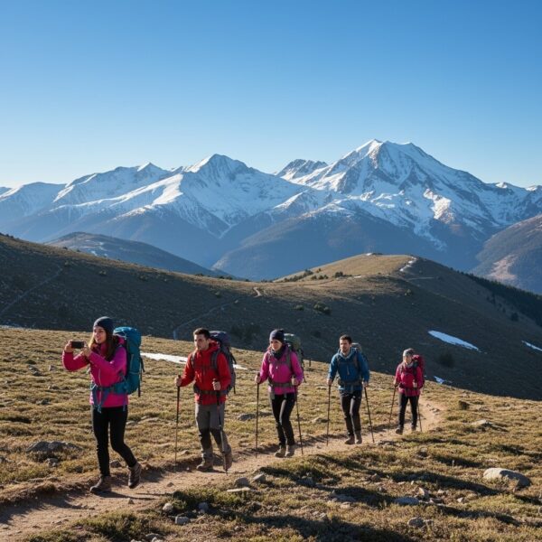 Estudiantes Senderismo en Sierra Nevada