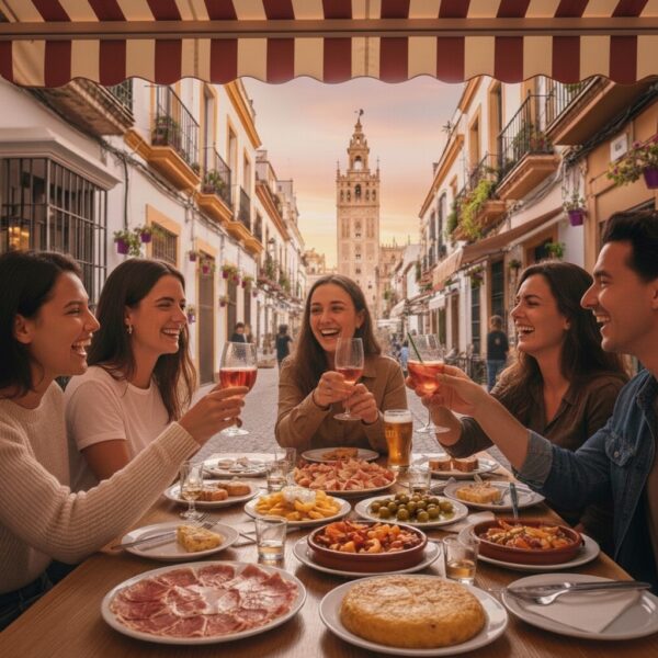Schüler genießen Tapas